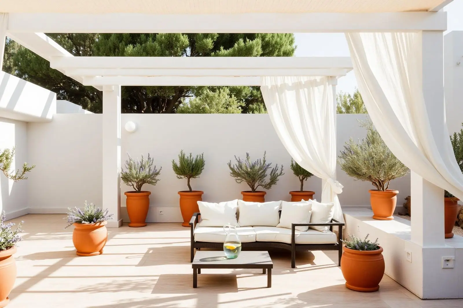 Terraza preparada para el verano